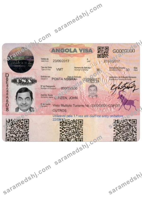 ANGOLA entry visa version 2